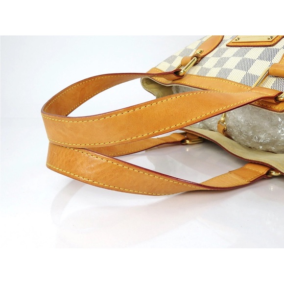 Louis Vuitton Tan and Cream Checkered Tote - Picture 8 of 16